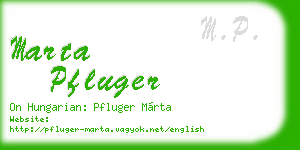 marta pfluger business card